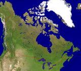 Kanada Satellit + Grenzen 2000x1744